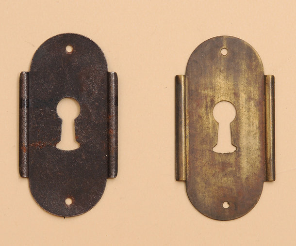 Schlüsselschild rustikal Nr. 220, Oberfläche Rost-oder Messing Antik