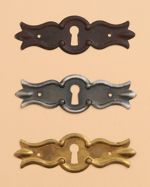 Schlüsselschilder geprägt, Nr. 229, Oberfläche Rost-Zinn-Messing Antik