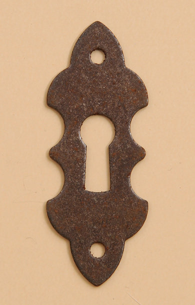 Schlüsselschild rustikal Nr. 252, Oberfläche Rost-Antik, gebürstet.