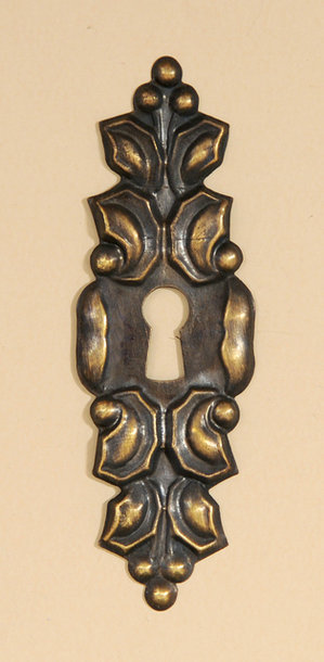 Schlüsselschild Nr. 302-MA, Oberfläche in Messing-Antik.