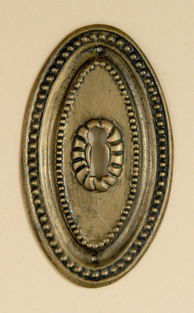 Schlüsselschild, Nr. 382-MA, Oberfläche in Messing-Antik.