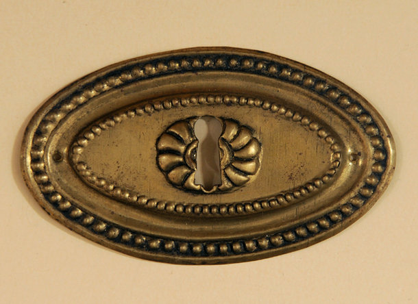 Schlüsselschild, Nr. 383-MA, Oberfläche in Messing-Antik.
