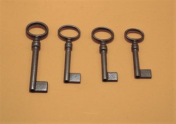 Möbelschlüssel Antik Stilmöbel Brünniert Ersatzschlüssel Rohling Messing Patina 