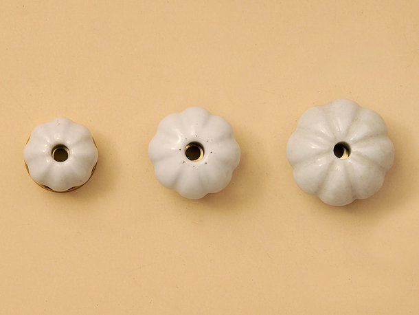 Porzellanknopf einfache Form Größe 25-30-34-38 mm 